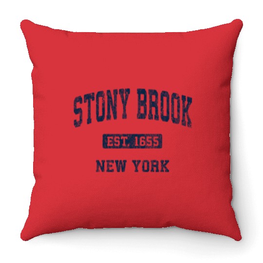 Stony Brook New York Ny Athletic Sports Throw Pillows