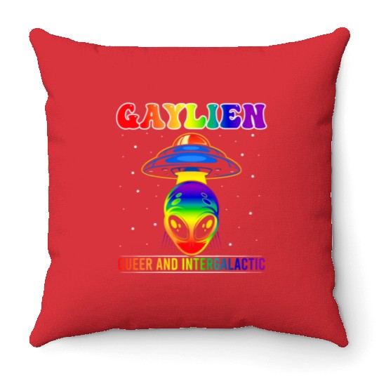 Gender Lesbian, Gay, Trans, Queer Rainbow Throw Pillows