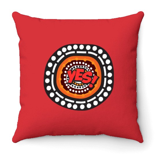 Yes to the Voice to parliament Throw Pillows
