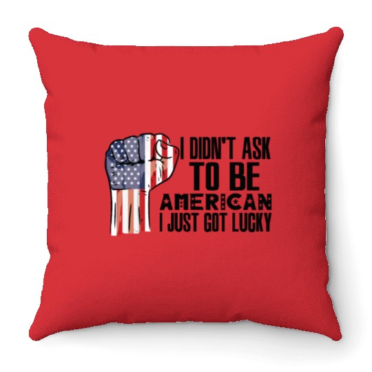 American Pride America US Flag Grown American Throw Pillows