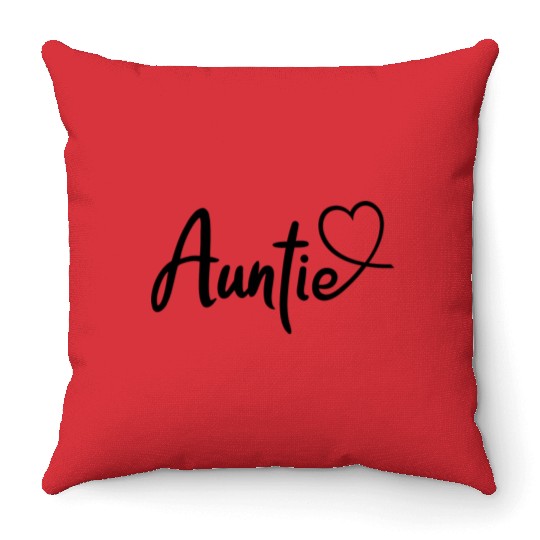I Love My Aunt Cute Auntie Throw Pillows