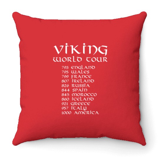 Viking World Tour Throw Pillows