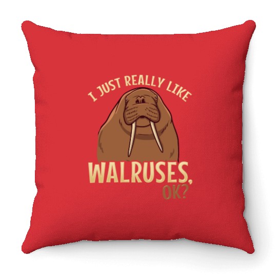 Walrus Walruses Walrus Lover Throw Pillows