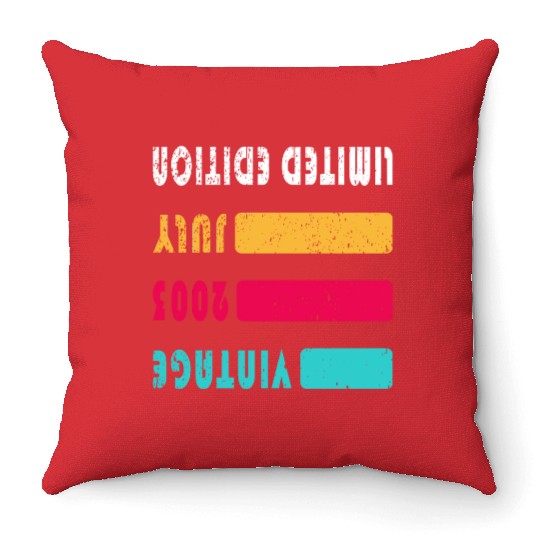 July 2003 Anniversary July 2003 July Throw Pillows