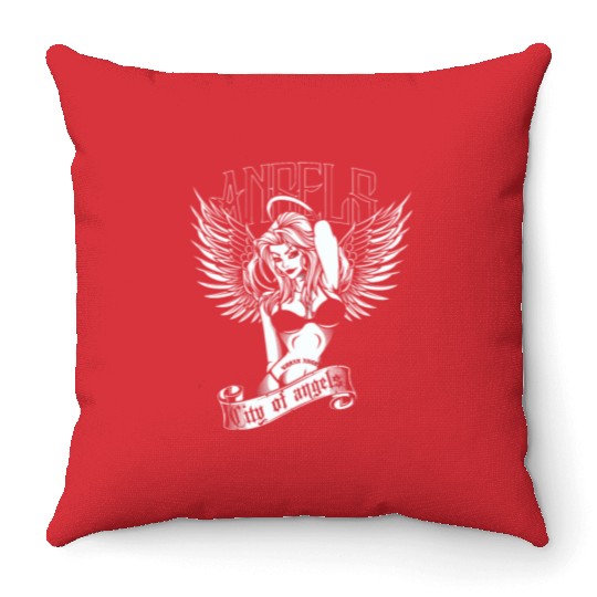 Angels - City of Angels collection Throw Pillows