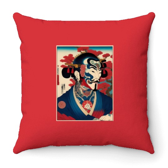 Yakuza Warriors of the Edo Night Throw Pillows