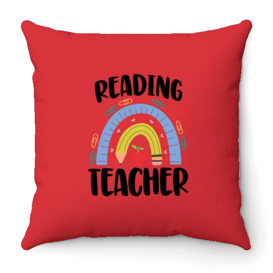 Reading Teacher Throw Pillows