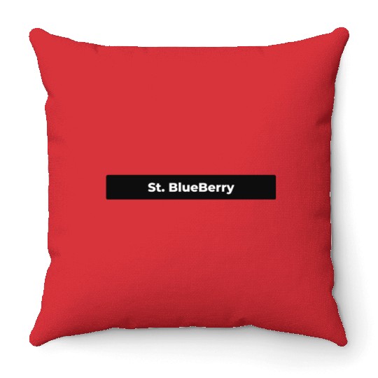 St. Blueberry Throw Pillows