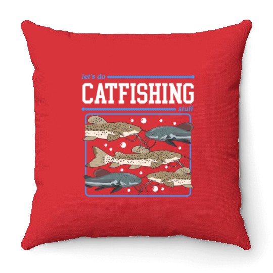 Catfishing Stuff Catfish Fishing Angler Throw Pillows
