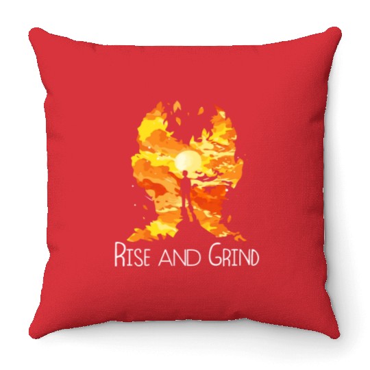 Rise and Grind Throw Pillows