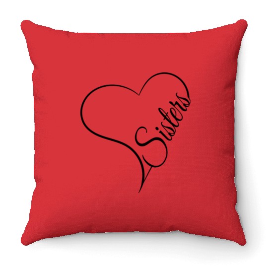 I Love My Sister Throw Pillows