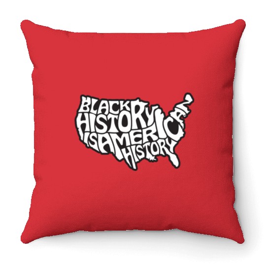 Black history Throw Pillows