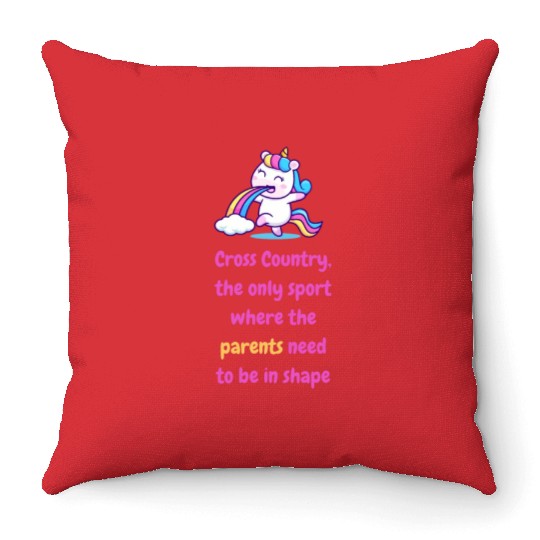 High School Running Throw Pillows, Cross Country Parent,