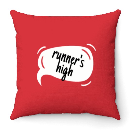 High School Running Throw Pillows, Runnerâs High, Unis