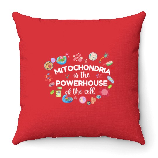 Mitochondria Is The Powerhouse Of The Cell Throw Pillows