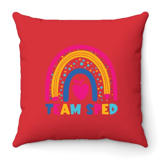 Special Education Teacher Paraprofessional Back To Throw Pillows