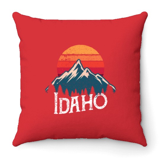 Idaho Id Moains Outdoor Wildness Throw Pillows