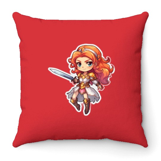 Warrior Princess Adventure Throw Pillows