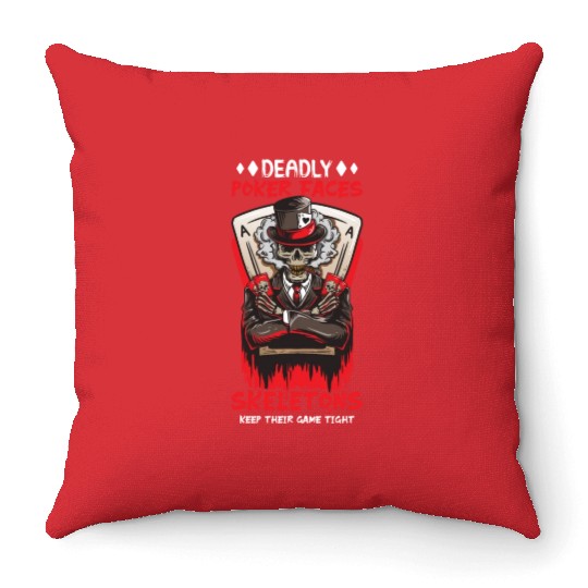 Poker Casino Poker Player Gambling Roulette Throw Pillows