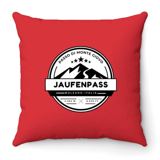 jaufenpass - passo di monte italian motorbike trip Throw Pillows