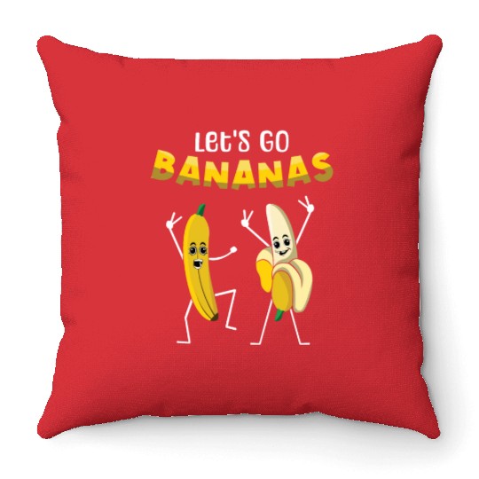 Peace Funny Banana Meme Let Us Go Banana Throw Pillows
