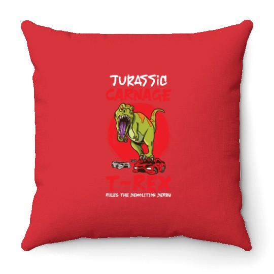 Demo Derby Demolition Derby Demolition Derby Lover Throw Pillows