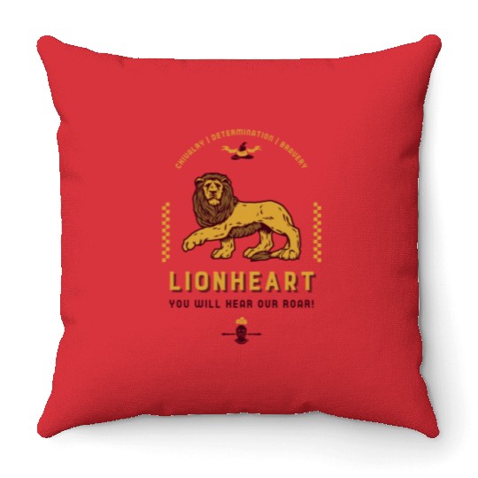 Lion Heart You Will Hear Our Roar Design Throw Pillows