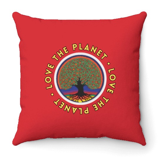 Tree: detailed, relaxing, & positive Throw Pillows