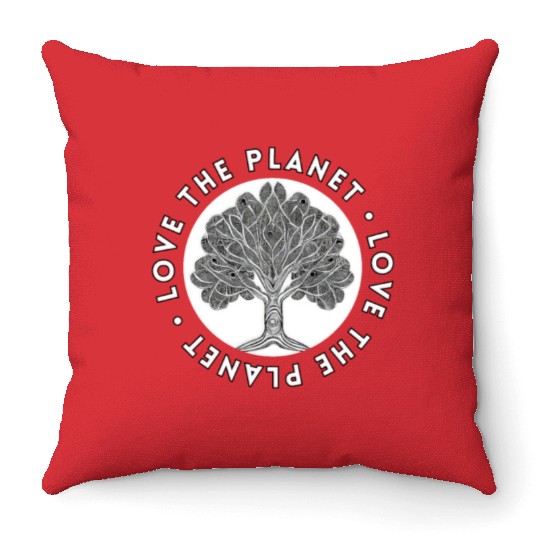 Tree: detailed, relaxing, & positive Throw Pillows