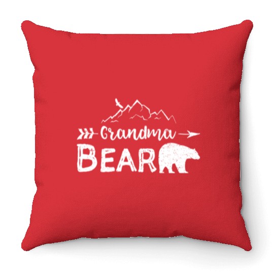Grandma Bear Family Throw Pillows