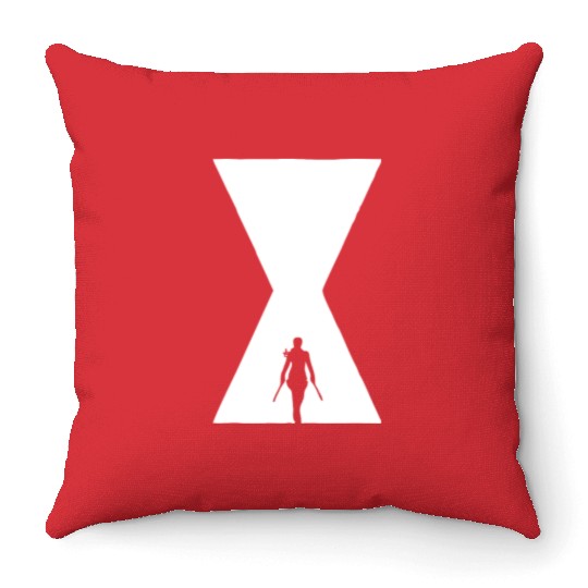 The Black Widow Throw Pillows