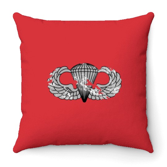 us army parachutist badge airborne jump wings pa Throw Pillows