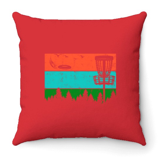 Ultimate Frisbee Frolf Disc Golf Flying Disc Sport Throw Pillows
