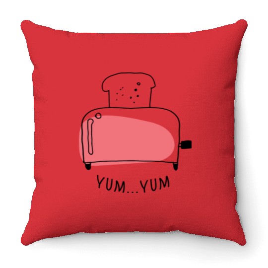 Kitchen Wear Draw Image For Food Or Cooking Throw Pillows