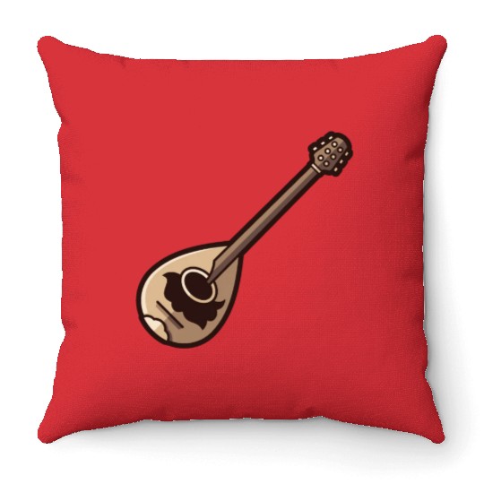 Greek Bouzouki Throw Pillows