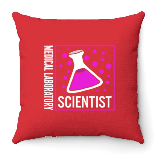 Science Throw Pillows, Medical Laboratory Scientist Throw Pillows,