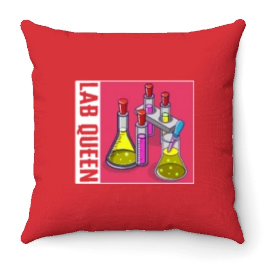 Science Throw Pillows, Lab Queen Throw Pillows, Medicine Medical