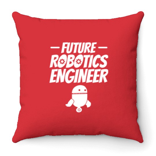 Future Robotics Engineer - Machine Learning AI Rob Throw Pillows