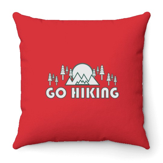 Take a Hike, Hiking Lover, Adventure, Nature. Throw Pillows