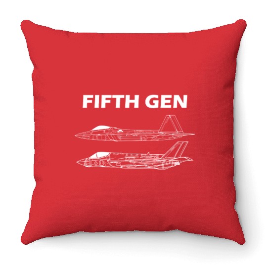 FIFTH GEN | F-22 F-35 Throw Pillows