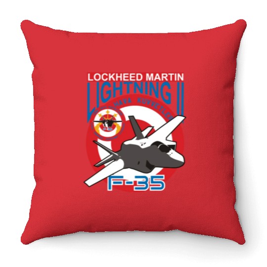 Lockheed Martin F 35 Throw Pillows
