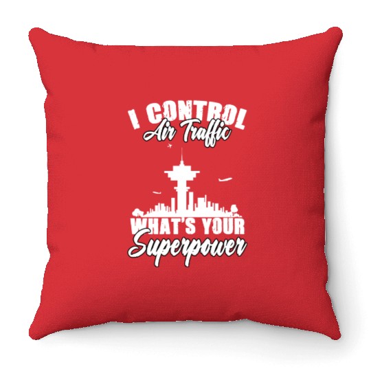 Air Traffic Control Funny Aviation For Atc Flight Throw Pillows