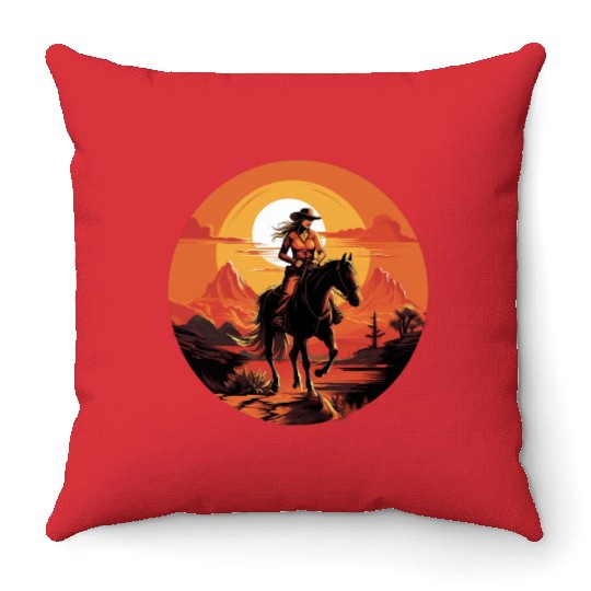 Wild West Journey Throw Pillows
