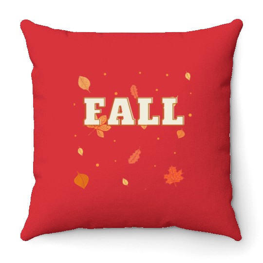 Autumn Serenity, Whimsical Leaves Throw Pillows