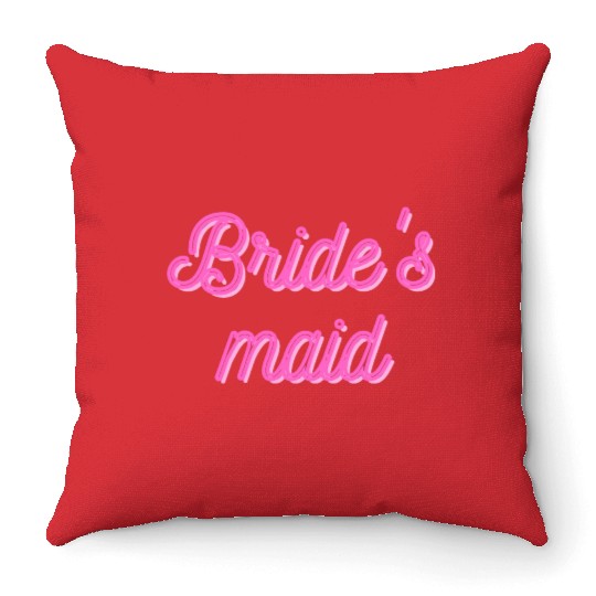 Bride's maid Throw Pillows