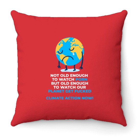 Save Our Planet Climate Action Now Throw Pillows