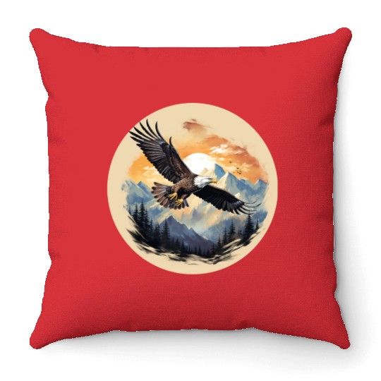 Bald Eagle as America's Symbol Throw Pillows