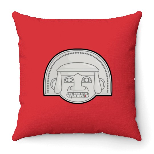 Colombian San Agustin Pre Columbus Indigenous Throw Pillows