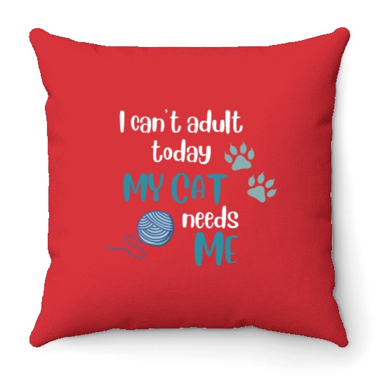 Cat Meme Funny Throw Pillows