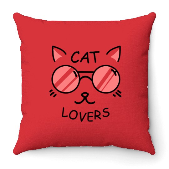 Cat lovers Throw Pillows